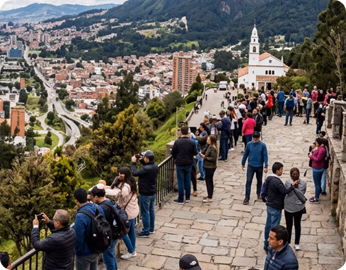 monserrate viewpoint in bogotá, a popular stop for travelers with a long layover at el dorado airport mobile Monserrate viewpoint in Bogotá, a popular stop for travelers with a long layover at El Dorado Airport