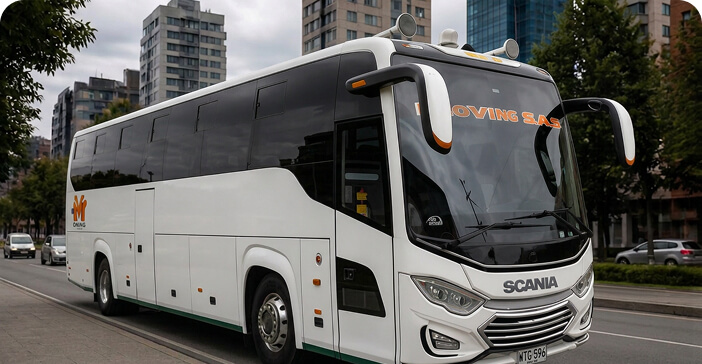 Scania bus for large groups of up to 32 passengers.