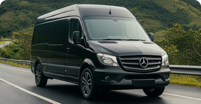 Sprinter van for large groups.